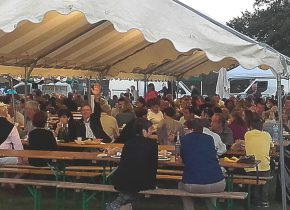 Marché des producteurs de Pays à Biganos avec les vins du château Haut de Lerm